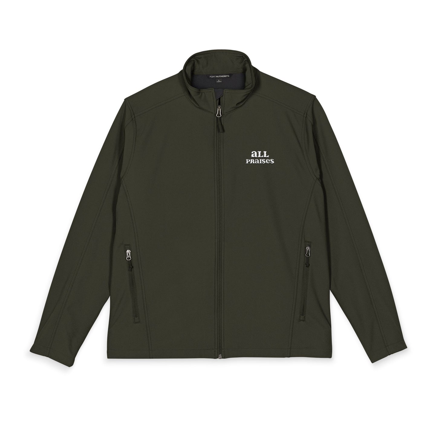 Embroidered Men's Soft Shell Jacket – Minimal Logo Windbreaker