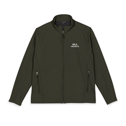 Embroidered Men's Soft Shell Jacket – Minimal Logo Windbreaker