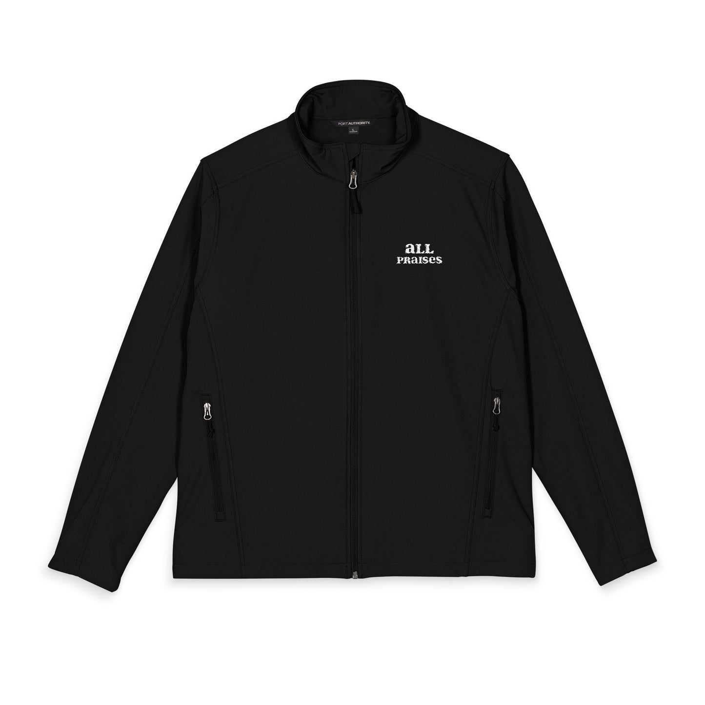 Embroidered Men's Soft Shell Jacket – Minimal Logo Windbreaker