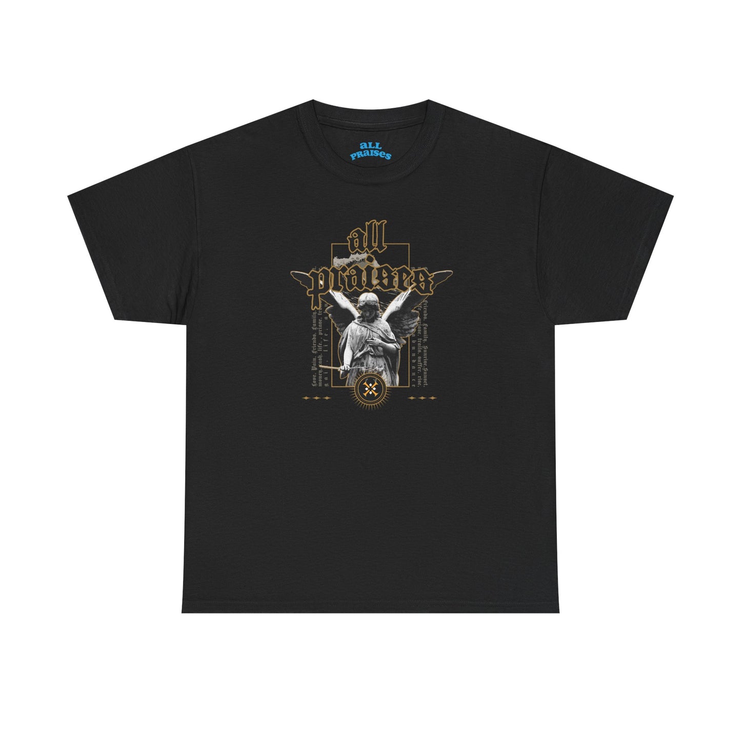 All Praises  Angel Graphic Tee – Vintage Gothic Angel T-shirt