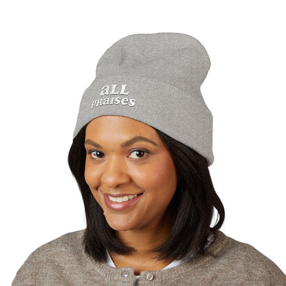 All Praises Embroidered Cuffed Beanie