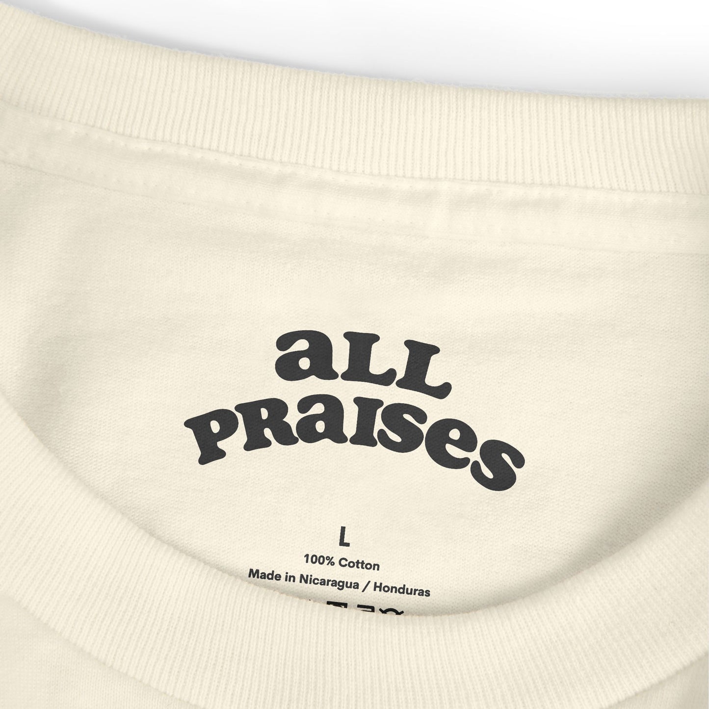Floral Geometric Tee — 'All Praises' Cotton Graphic T-Shirt