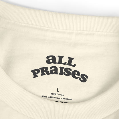 Floral Geometric Tee — 'All Praises' Cotton Graphic T-Shirt