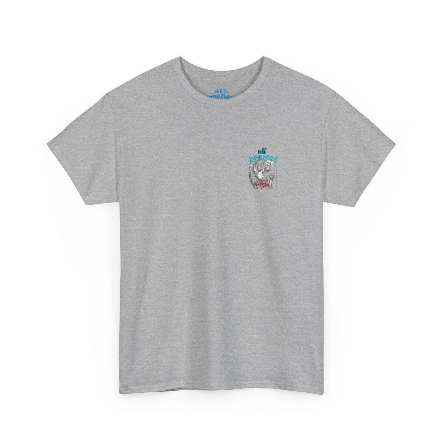 All Prayers Graphic Tee — Angel Illustration Faith Shirt