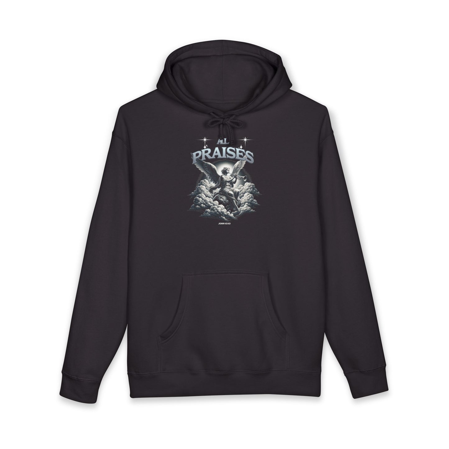 All Praises Angel Graphic Hoodie — Vintage Angel Prayer Pullover