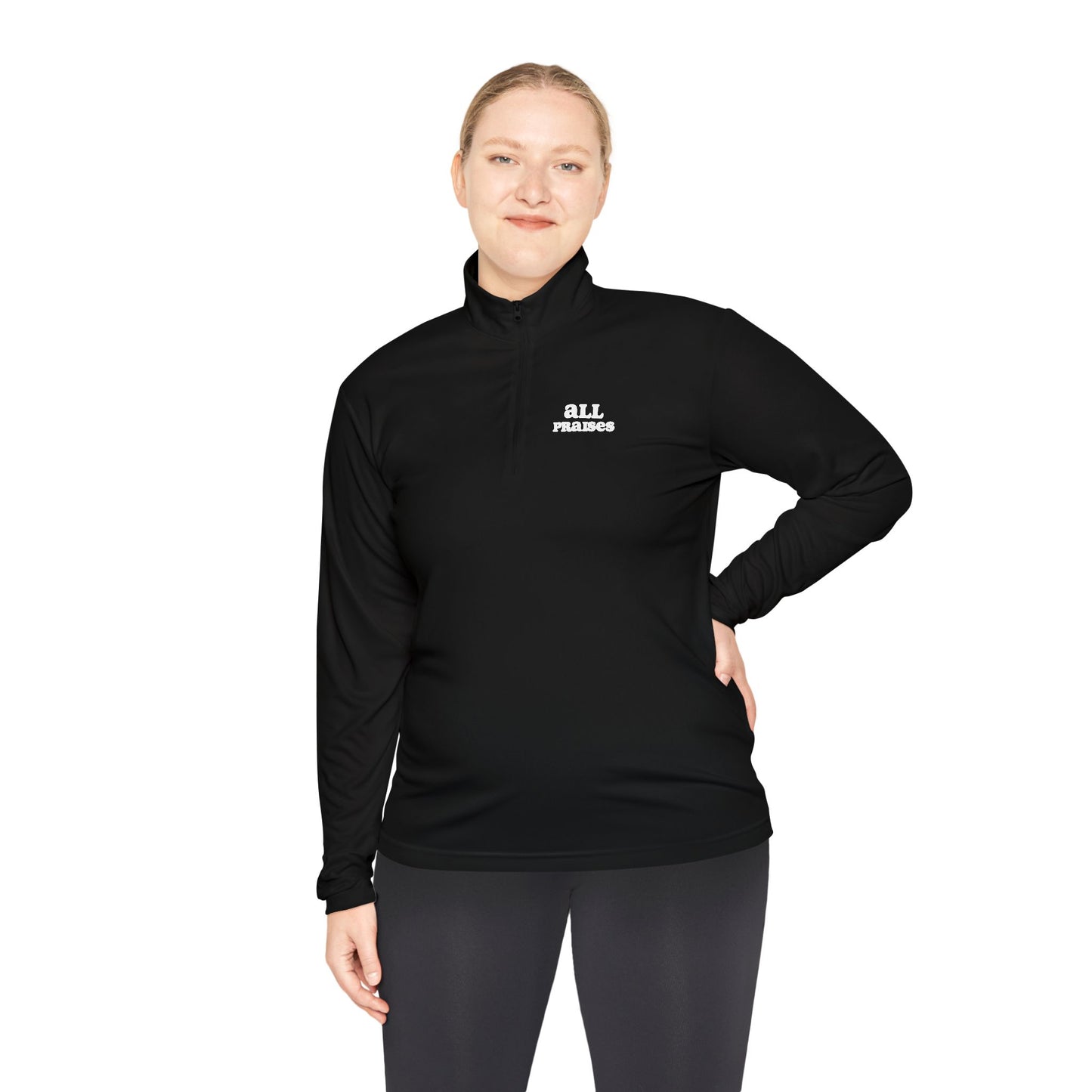 Quarter-Zip Pullover — Minimal 'All In' Logo Performance Pullover